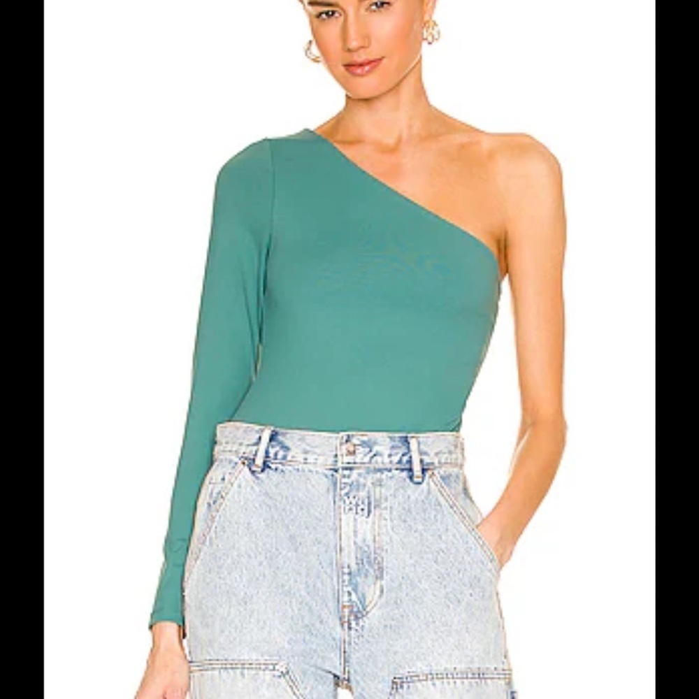 Susana Monaco Green and Blue Asymmetrical Top